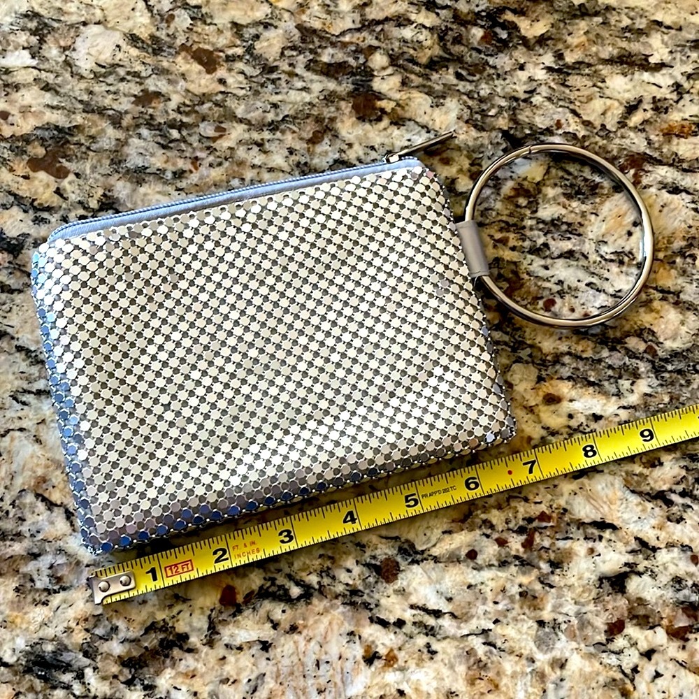 Silver Mesh Clutch with Bangle handle - Picture 6 of 11